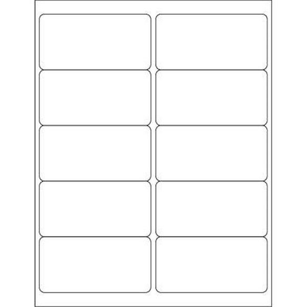 Box Partners Box Partners LL202 4 x 2 in. Glossy White Rectangle Laser Labels - Pack of 1000 LL202 - main
